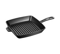 Staub Grill Pans Plancha americana 26 cm, Hierro fundido, Negro