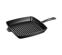 Staub Grill Pans Plancha americana 30 cm, Hierro fundido, Negro