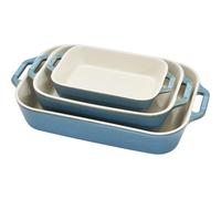 STAUB Juego de Tres Platos para hornear de Cerámica, Turquesa