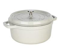 Staub La Cocotte 24cm redonda, Blanco Trufa, Hierro fundido