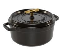 Staub La Cocotte Buster & Punch 24 cm Redonda, Negra, Hierro Fundido