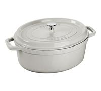 Staub la cocotte cast iron pot oval 3.2 ltr, truffle