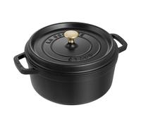 Staub La Cocotte Cocotte 24 cm, redondo, Negro, Hierro fundido