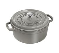 Staub La Cocotte Cocotte 26 cm, redondo, Gris grafito, Hierro fundido