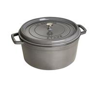 Staub La Cocotte Cocotte 34 cm, redondo, Gris grafito, Hierro fundido