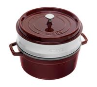 Staub La Cocotte Cocotte con vaporera 26 cm, redondo, Granadina, Hierro fundido