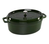 Staub Cacerola de hierro fundido La Cocotte oval 6,7 L Verde albahaca