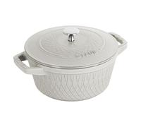 Staub La Cocotte twister, redondo, Blanco trufa, Hierro fundido