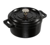 Staub Mini Cocotte Redonda 10 cm Negro, Hierro Fundido