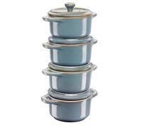 Staub mini cocotte redondo 4 piezas - 200ml 40508-160-0 turquesa antig