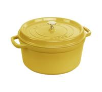 Staub Olla de hierro fundido esmaltado con tapa 26 cm 5,2 L apta para inducción 4-5 personas limón