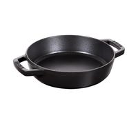 Staub Pans Sartén con 2 asas 20 cm, Hierro fundido, Negro