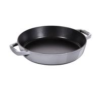 Staub Pans Sartén con 2 asas 26 cm, Hierro fundido, Gris grafito