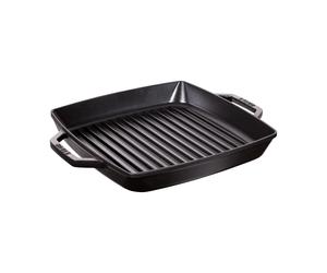 STAUB Parrilla de hierro fundido Staub Pure cuadrada negra 28 cm