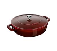 Staub Sartén para saltear Chistera Hierro fundido 24 cm Rojo granadina