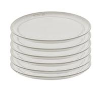 Staub Set de platos planos 22cm, 6-pzs, cerámica, blanco trufa