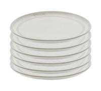 Staub Set de platos planos 26 cm, 6-pzs, cerámica, blanco trufa