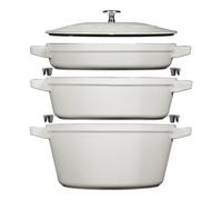 Staub Stackable Set Batería de cocina Stackable 3-pzs, Hierro fundido