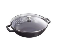STAUB Wok con tapa de cristal Ø30 cm 4.4 L negro
