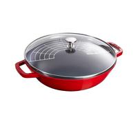 STAUB Wok con tapa de cristal Ø30 cm 4.4 L rojo