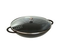 STAUB Wok con tapa de cristal Ø37 cm 5.7 L negro