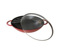 STAUB Wok con tapa de cristal Ø37 cm 5.7 L rojo