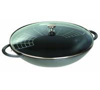 STAUB Wok con tapa de cristal Ø37 cm 5.7 L gris