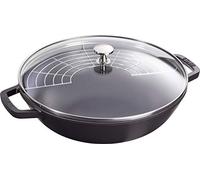 Staub Wok con tapa de cristal Ø30 cm 4.4 L negro