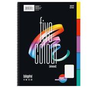 Staufen Advanced College Block Colour - DIN A4, cuadriculado, 100 hojas, 5 pestañas de color, 4 agujeros, papel de calidad extra blanco 70g/m², paquete de 3 unidades