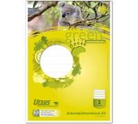 Staufen Bloc de hojas de trabajo Green - DIN A4, lineado 2 (4/4/4 mm, rayado con
