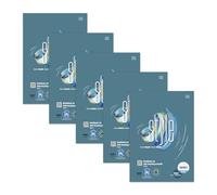 Staufen Style Bloc de notas - 5 blocs de 50 hojas de papel de escribir cada uno, DIN A4, 70 g/m², cuadriculado (5 mm), encolado