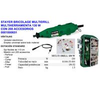 STAYER BRICOLAJE MULTIDRILL 130 W con accesorios
