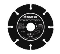 Stayer Disco Corte Multimaterial Ø115 x 22,2 mm para Madera, Plástico, Yeso, Amoladoras Angulares, Sierras Circulares, Corte en Seco