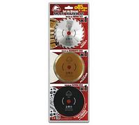 Stayer Set (Blister) de 3 Discos Ø 85 mm. (Diamante CRC, Widia TCT, Sierra HSS)