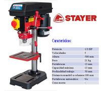 STAYER Taladro de Columna Sobremesa TR130C 1/2 HP