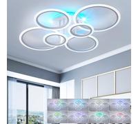 STCH Plafon LED Techo Regulable, Lamparas de Techo Salon, Lampara Techo Dormitorio con Control Remoto 80W, Plafones de Techo Modernos, Iluminación Lámpara para Cocina Oficina Corredor Balcón