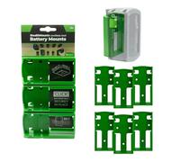 StealthMounts Soportes de batería para Festool 18v | Porta Baterías para Stanley Festool 18v | Paquete de 6 | Organizadores de batería verde para Festool 18v