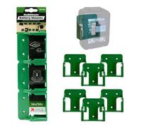 StealthMounts Soportes de batería para Hikoki/Hitachi/Metabo HTP | Porta Baterías para Hikoki/Hitachi/Metabo HTP | Paquete de 6 | Organizadores de batería verde para Hikoki/Hitachi/Metabo HTP