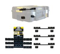 StealthMounts Soportes de pared compatibles con DeWalt TSTAK - Paquete de 3 soportes de montaje para almacenamiento de cajas de herramientas, garaje y organización de talleres (negro