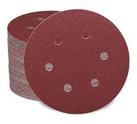 STEBRUAM 100 piezas Discos de lija 150mm de Papeles de Lija 40/60/80/120/180/240/320/400/600/1000 Grano 6 agujeros Ideal para Lijadora Excéntrica y Lijadora Orbital