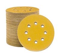 STEBRUAM Disco de Lija Discos de Lija de 100 Piezas 80 Granos Discos de Lija 125mm Papel abrasivo autoadhesivos Discos de Pulir Hook and Loop Papel de Lija Abrasivos 8 Agujeros para Lijadora Orbital