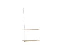 Stedge 2.0 Estante 60 cm Roble Pigmentado Blanco/Acero Inoxidable