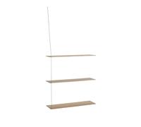 Stedge 3.0 Estante 80 cm Roble Pigmentado Blanco/Acero Inoxidable