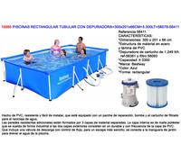 Steel Pro+ Piscina Rectangular 300x201x66 cm con Depurador