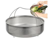 Steel Steamer Insert - Mesh Kitchen Basket, Meal Preparation | Stainless Steel Food Steaming Basket for Kitchen College Dorm Apartment Meal Preparation Diet Planning