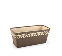 Stefanplast Jardinera Cloe Marrón-Beige con Reserva de Agua 30cm