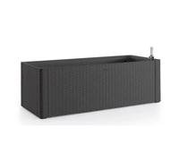 Stefanplast Caja de flores rectangular Natural Delux Antracita