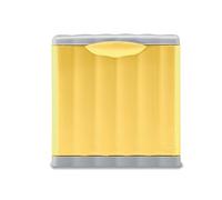 Stefanplast Ecospace Caja de almacenamiento rectangular, plástico, 20 litros, amarillo/gris
