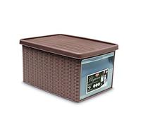 Stefanplast Elegance Caja con Apertura, Plástico, Gris ceniciento