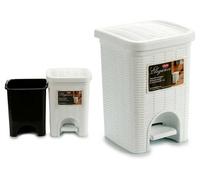 STEFANPLAST Papelera Elegance Peq 6L Blanco + Negro